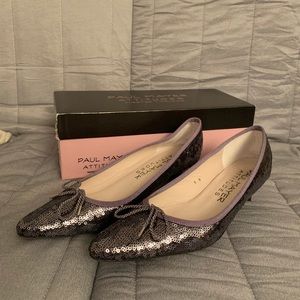 Paul Mayer Black Sequin Flats